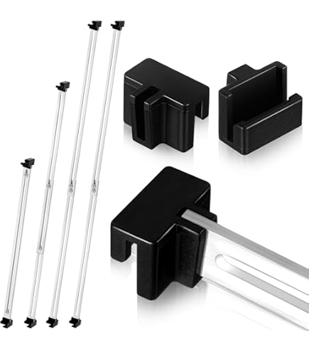 Epakh 24 Pcs Hanging File Rail And Clip Set 16 Black Clips 8 PVC Cabinet Rails Drawer Support Plastic For Home Office Storage To Keep Your Folders Neat Organized