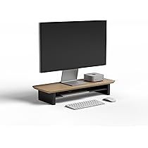 Amazon.co.jp: amesoba 木製 モニタースタンド 卓上 デスクシェルフ