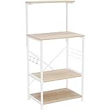 DOMY HOME レンジ台 キッチンラック 幅60cm 物置ラック スマートラック キャスター付き (オーク)