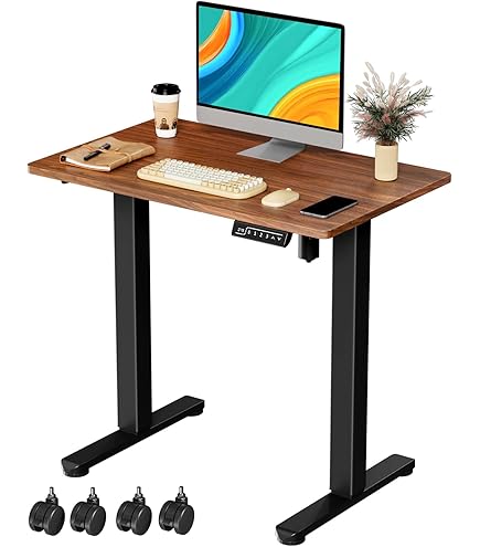 Amazon | 電動式 昇降デスク 幅80×奥行60CM スタンディング上下昇降