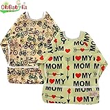 防水エプロン スリーブ付きビブ 長袖ビブ お食事エプロン ベビーエプロン 袖付き スモック よだれかけ 赤ちゃん スタイ 幼児 保育園 (ZY1117)