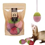 ふぇれたまご フェレットのおもちゃ 卵型 ボール 日本製 ハンドメイド カラカラ Egg Rattle パティスリーカフェセット, Rサイズ7個セット
