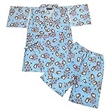 甚平スーツ キッズ ベビー 男の子 女の子 子供 夏物 ドラゴン 金魚 ネコ タヌキ イチゴ fo-jib 130 No.08