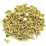 両面カシメ 大 超足長 頭9mm 足14.5mm ゴールド 100個セット