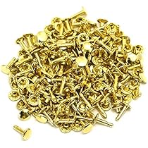 Amazon | 両面カシメ 大 超足長 頭9mm 足14.5mm アンティークゴールド 