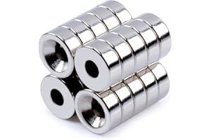 MAYDIYCI 磁石 超強力 マグネット 8 x 3mm 皿穴3mm ネオジウム磁石 丸型 ボタン型 ネジ穴 N35 キッチン/オフィス/ワークショップ/倉庫 [20個セット]