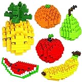 小さなパーティクル3d建物ブロックフルーツシリーズ6個パックタイプフルーツ