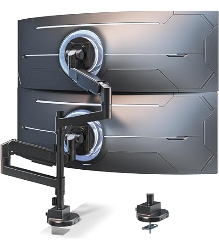 Amazon.co.jp: ARES WING デュアルモニターアーム ウルトラワイド 高