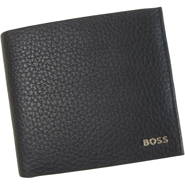Amazon | [BOSS] [ヒューゴボス]財布 メンズ 二つ折り 型押し牛革