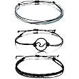 Softones Boho Rope Ankle Bracelets for Women Waterproof Adjustable Braided Anklets for Teen Girls - Turtle|Wave|Beads|Infinit