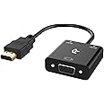 Rankie HDMI to VGA変換アダプター 音声出力あり 1080P解像度対応 Activeタイプ ブラック