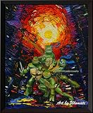 uhomate Teenage Mutant Ninja Turtle壁装飾Vincent van Gogh starry nightポスターホームキャンバス壁アート記念ギフトベビーギフト子供部屋装飾