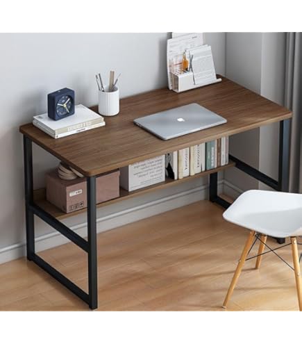 Amazon.co.jp: パソコンデスク(ブラウン/茶) 幅85cm×奥行40cm 学習机