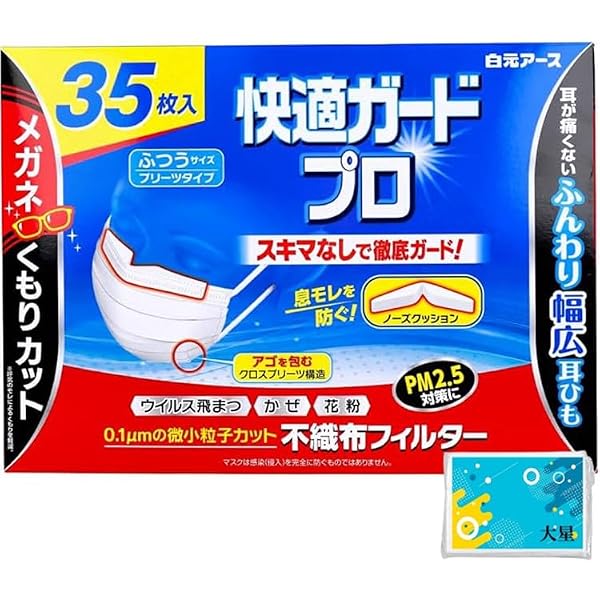 Amazon.co.jp: 白元アース 快適ガードプロプリーツ15枚【3個セット