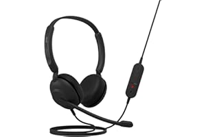 Jabra ヘッドセット Evolve 10 USB-A Stereo 両耳ヘッドセット USB 有線 ヘッドホン マイク付き ステレオ ノイズキャンセリング １日中快適なレザークッション 簡単接続 軽量 回転式マイクブーム 会議