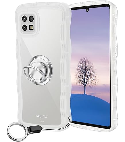 Amazon.co.jp: AQUOS sense6 sense6s ケース クリア ウェーブ SH-54B