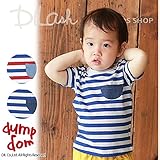 (ダンプドム) dumpdom半袖ボーダーＴシャツ/夏 ベビー 90 ブルー