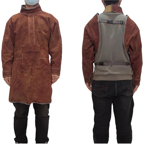 Amazon | （株）南村製作所 溶接エプロン 前掛け 牛革保護具 革胸当