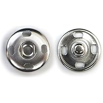 MASAYOSHI 　silver　　　　　　　シルバースナップボタン Amazon.co.jp: スナップボタン シルバー 15mm 10組入り 縫い付け