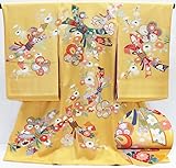 束ね熨斗 百花 お宮参り　着物　女の子　（産着　祝着　のしめ）【絹100% 友禅 金彩】