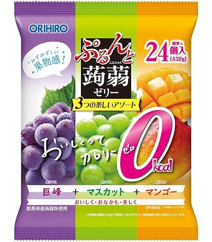 Amazon.co.jp: オリヒロプランデュ ぷるんと蒟蒻ゼリーパウチ アップル