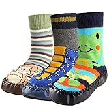 ［キロフライ］kiloflyベビー幼児男の子女の子ノンスキッドスリッパソックスバリューパック[3ペア]