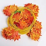 Kicode 58フィート人工的な赤メープルぶどうの木英語アイビーシルク緑結婚式パーティーガーランド大きい値人工的な吊るす秋秋DIYホーム壁パーティー装飾クラフト