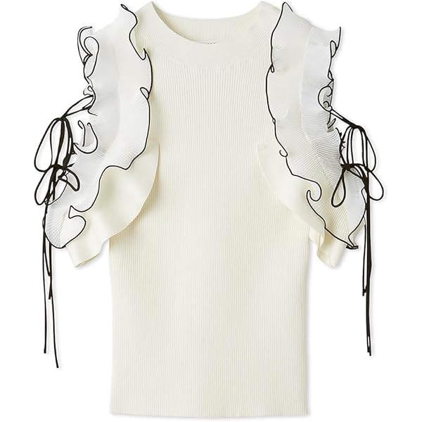 Amazon | [スナイデル] ラッフル刺繍ニットプルオーバー