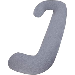 Meiz C型抱き枕専用カバー 替えカバー 枕カバー 妊婦 マタニティー 授乳クッション 綿カバー 洗える (グレー)