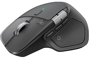 Logitech MX Master 4, Ergonomic Wireless Mouse with Advanced Performance Haptic Feedback, Ultra-Fast Scrolling, USB-C Charging, Bluetooth, Windows, MacOS - Graphite