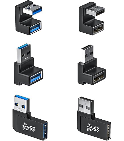 QIANRENON U-Form Winkel USB 3.1 Adapter Konverter 10 Gbps 180 Grad USB