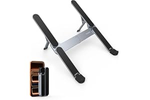 【革新的・極コンパクト】 SODI ノートパソコンスタンド PCスタンド 折りたたみ式 安定感 超軽量 角度調整 姿勢改善 おしゃれ laptop stand パソコン台 卓上 持ち運び 外出 自宅 10-16インチ 収納ポーチ 日本語取扱説明書