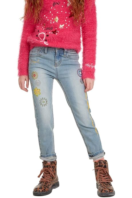 Desigual Big Girls' Embroidered Skinny Jeans - Multi - 7/8 : Amazon.com.au:  Clothing, Shoes \u0026 Accessories