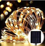 イルミネーション ThorFire　LEDストリングライト　（100LEDライト10M） ソーラー 充電　クリスマスライト　防水　祝日、クリスマス、結婚式、ガーデン、パーティー、室内などに雰囲気付きの