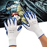 Giantree 作業用手袋、13ピンウェアー、軽量パームコート保護用手袋、青