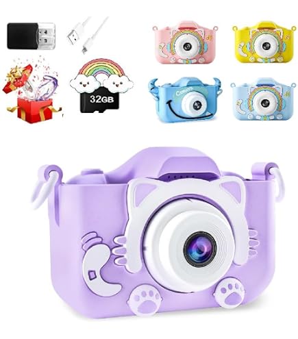 Amazon | トプラン キッズカメラ ブルー ネコ TKSWI-003B | デジタル