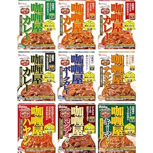 カリー屋 9種コンプリートセット （甘口 中辛 辛口 大辛 ポーク チキン ハヤシ コクデミ キーマ） レンジ対応レトルト非常食