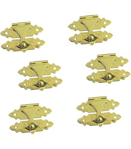 10 Pcs Mini Padlock Hasp Decorative Hasps Gold Metal Latch with Screws for Wooden Box Jewelry Box Suitcase Furniture Buckle Lock