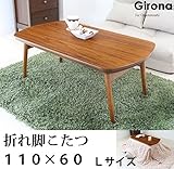 折れ脚 こたつ 長方形１１０×６０ Lサイズ SEMIYS-196482786 薄型ヒーター (国内メーカー製ヒーターユニット）