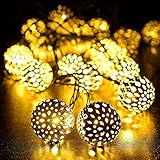 ReaseJoy イルミネーション 20LED 3.5m モロッコ風ボール 20球 ソーラー充電式 ストリングライト 屋外 防水 光センサー内蔵 自動ON/OFF ガーデンライト お庭 クリスマス パ