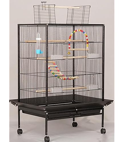 Amazon | 52.5*50*143CM 大型二層のインコケージ 複数の中小型鳥 大型