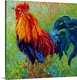 Marionローズプレミアムシックラップキャンバス壁アート印刷題名バンドのゴールドRooster 24" x 24" 1156648_24_24x24_none