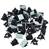 eBoot Adjustable Cable Clips Adhesive Nylon Wire Clamps, Black, 50 Pack [並行輸入品]