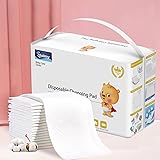Zdolmy 100 Pack Baby Disposable Changing Pads, Disposable Underpads Waterproof Diaper Changing Pad, Super Soft, Ultra Absorbe