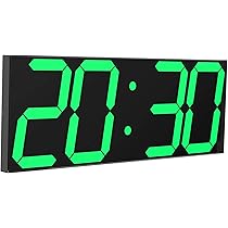 Amazon.co.jp: CHKOSDA 27インチ両面デジタル壁掛け時計