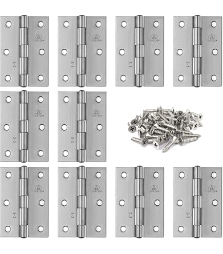 Heavy Duty Spring Loaded Door Hinge - Automatic Closing & Adjustable Tension (5x3 Inch, Black)