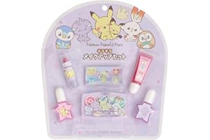 shobido 粧美堂 ポケットモンスター ポケピース キラキラメイクアップセット ＜ パープル ＞ リップ グロス ホログラムシール ネイル アイシャドウパレット pokemon ポケモン