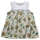 《初夏盛夏対応》(日本製) Pample Mousse(パンプルムース) 布帛総柄プリントノースリワンピース 80cm /IV NO.DP-72151