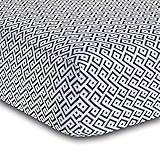 BreathableBaby Diamond Design Fitted Crib Sheet, Navy by BreathableBaby