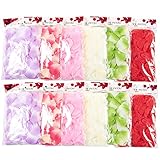 設定の600フェイク花花びら – Fakeローズフラワー花びらウェディングフラワー花びらや結婚式、バレンタイン、記念日、、アソートカラー – 1.7 X 2.1インチ